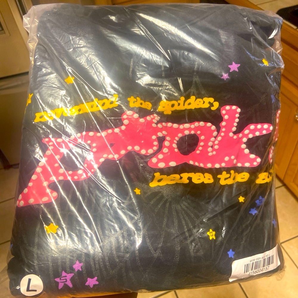 Black and pink spyder hoodie